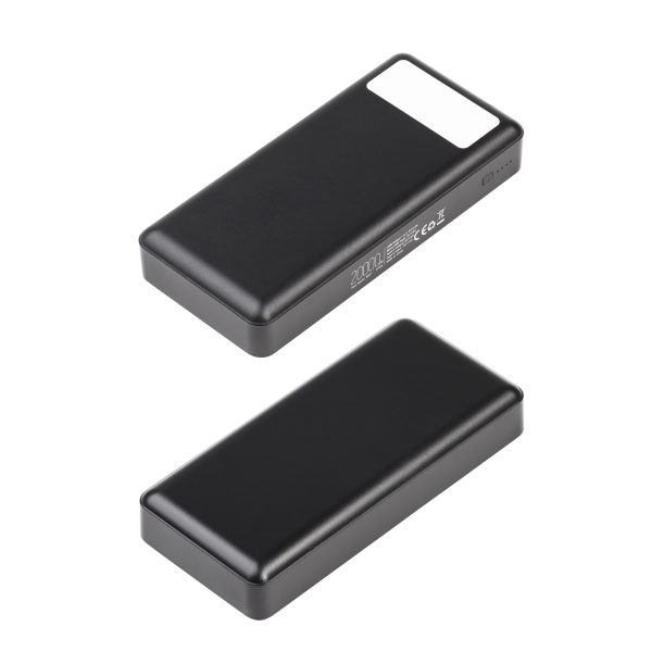 Зарядное устройство "Lumos Max" 20000 mAh с фонариком (черный) (Изображение 3)