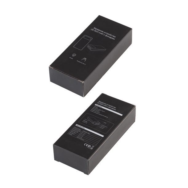 Зарядное устройство "Lumos Max" 20000 mAh с фонариком (черный) (Изображение 5)
