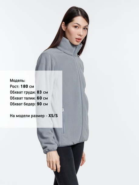 Куртка флисовая унисекс Nesse, серая, размер XL/XXL (Изображение 5)