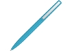 Ручка металлическая шариковая Bright F Gum soft-touch (голубой)  (Изображение 1)