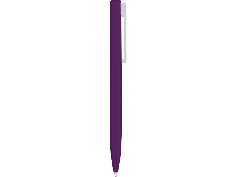 Ручка металлическая шариковая Bright F Gum soft-touch (фиолетовый)  (Изображение 3)