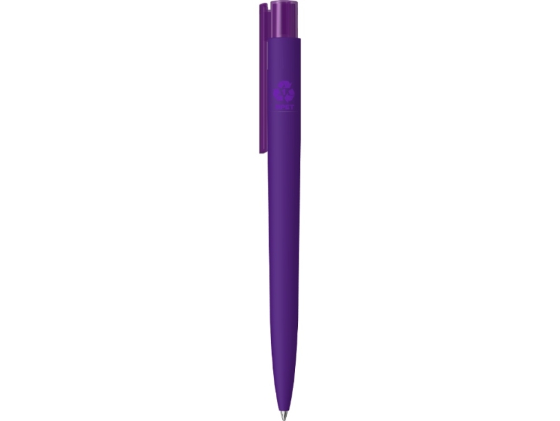 Ручка металлическая шариковая RECYCLED PET PEN PRO K transparent GUM soft-touch (фиолетовый)  (Изображение 3)