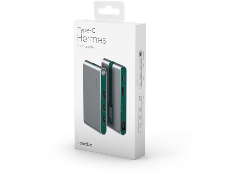 Хаб USB Rombica Type-C Hermes Green (Изображение 5)
