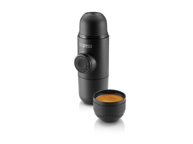 Ручная мини кофемашина Minipresso GR, для молотого кофе (черный)  (Изображение 1)