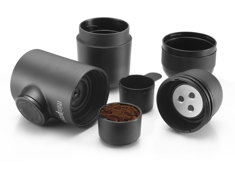 Ручная мини кофемашина Minipresso GR, для молотого кофе (черный)  (Изображение 2)