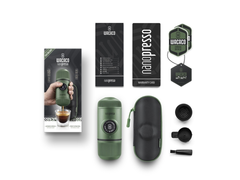 Ручная мини кофемашина Nanopresso Elements (зеленый)  (Изображение 3)