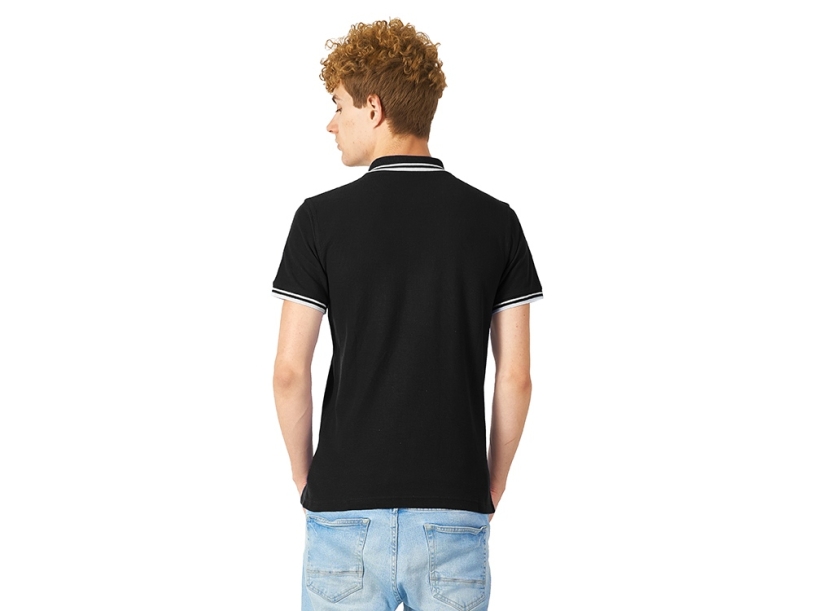 Рубашка поло Erie мужская (черный) 2XL (Изображение 3)