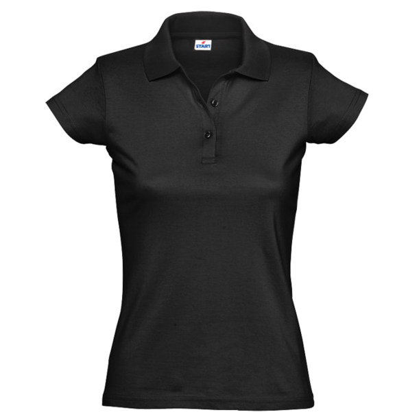 Поло "Miss Style" джерси, 100% хлопок, 170 г/м2, черный_M (Изображение 1)