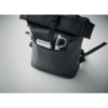 Рюкзак для ноутбука PU Rolltop (черный) (Изображение 7)