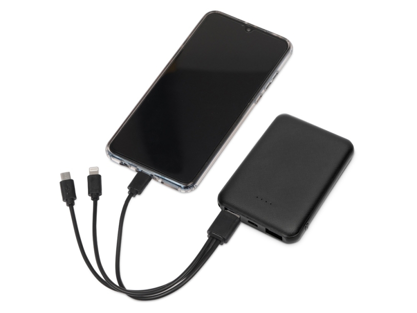 Портативное зарядное устройствоGrind, 5000 mAh, черный (Изображение 3)