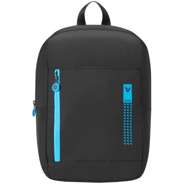 Складной рюкзак Compact Neon, черный с голубым (Изображение 2)