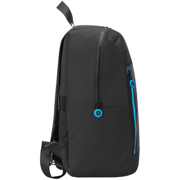Складной рюкзак Compact Neon, черный с голубым (Изображение 4)