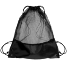 Рюкзак мешок с укреплёнными уголками Mesh, чёрный, 35*41 см, полиэстер 210D