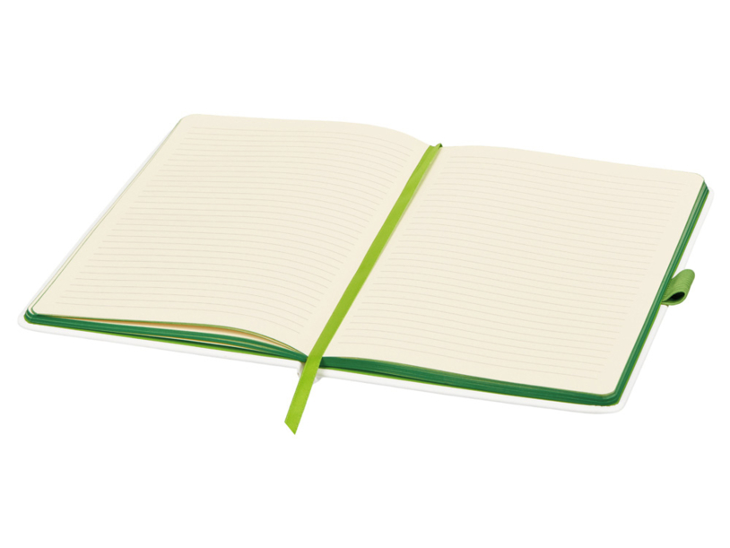 Блокнот ColorNote White, твердая обложка A5, 80 листов, белый и зеленое яблоко (Изображение 3)