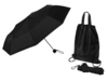 Зонт Picau из переработанного пластика в сумочке (черный)  (Изображение 1)