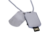 USB 2.0-флешка на 4 Гб в виде армейского жетона (серебристый) 4Gb (Изображение 3)