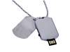USB 2.0-флешка на 4 Гб в виде армейского жетона (серебристый) 4Gb (Изображение 3)