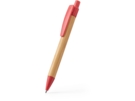 Ручка шариковая бамбуковая STOA (бежевый/красный) 