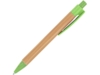 Ручка шариковая бамбуковая STOA (бежевый/зеленое яблоко)  (Изображение 1)