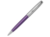 Ручка шариковая Parker Sonnet Essentials Violet SB Steel CT (серебристый/фиолетовый)  (Изображение 1)