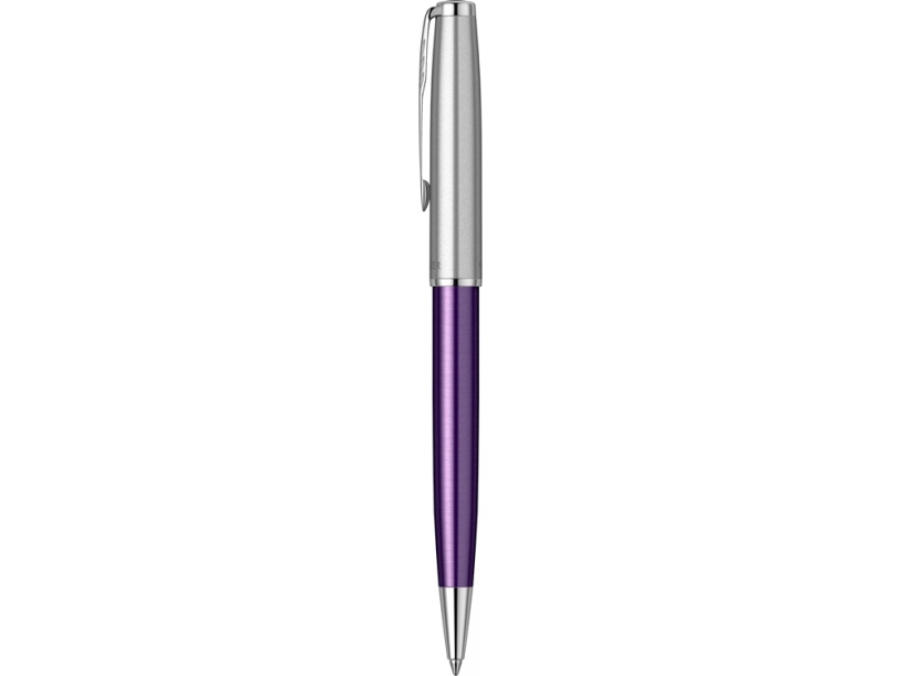 Ручка шариковая Parker Sonnet Essentials Violet SB Steel CT (серебристый/фиолетовый)  (Изображение 2)