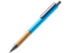 Ручка шариковая металлическая с бамбуковой вставкой PENTA (голубой)  (Изображение 1)