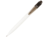 Ручка пластиковая шариковая Thalaasa (черный прозрачный/белый)  (Изображение 1)