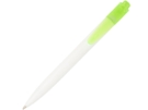 Ручка пластиковая шариковая Thalaasa (зеленый прозрачный/белый) 