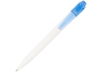 Ручка пластиковая шариковая Thalaasa (синий прозрачный/белый) 