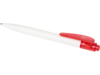 Ручка пластиковая шариковая Thalaasa (красный прозрачный/белый)  (Изображение 3)