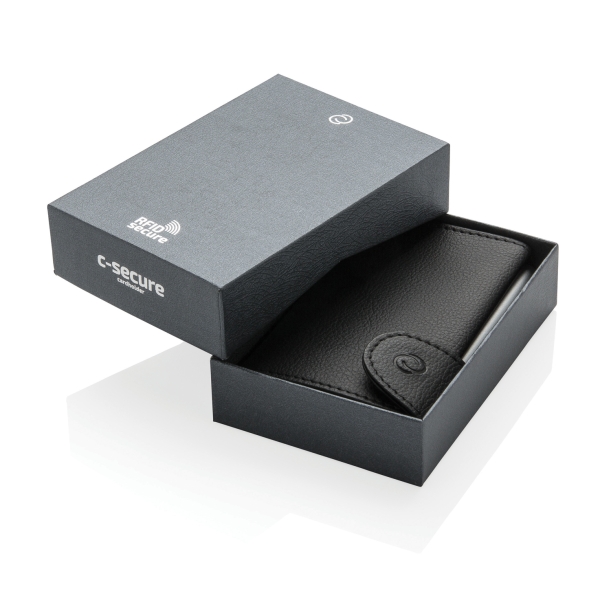 Кошелек с держателем для карт C-Secure RFID, черный (Изображение 2)