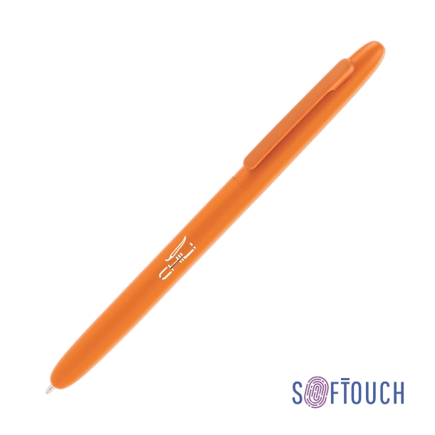 Ручка шариковая "Vega", покрытие soft touch (оранжевый) (Изображение 1)