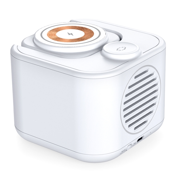Беспроводная колонка 5W с беспроводным зарядным 15W Powerbox ,белый (Изображение 4)