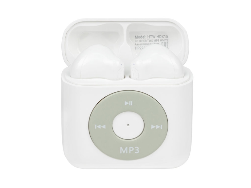 Беспроводные наушники HIPER TWS MP3 (HTW-HDX15), белый (Изображение 3)