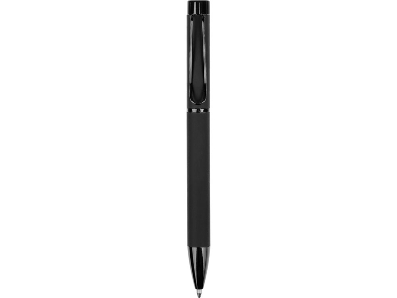 Металлическая шариковая ручка Black Lama, софт-тач, черный (Изображение 2)