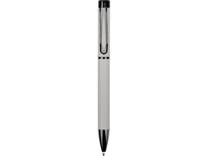 Металлическая шариковая ручка Black Lama soft-touch (серый/черный)  (Изображение 2)