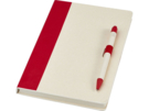 Блокнот A5 Dairy Dream с шариковой ручкой (красный/бежевый) 