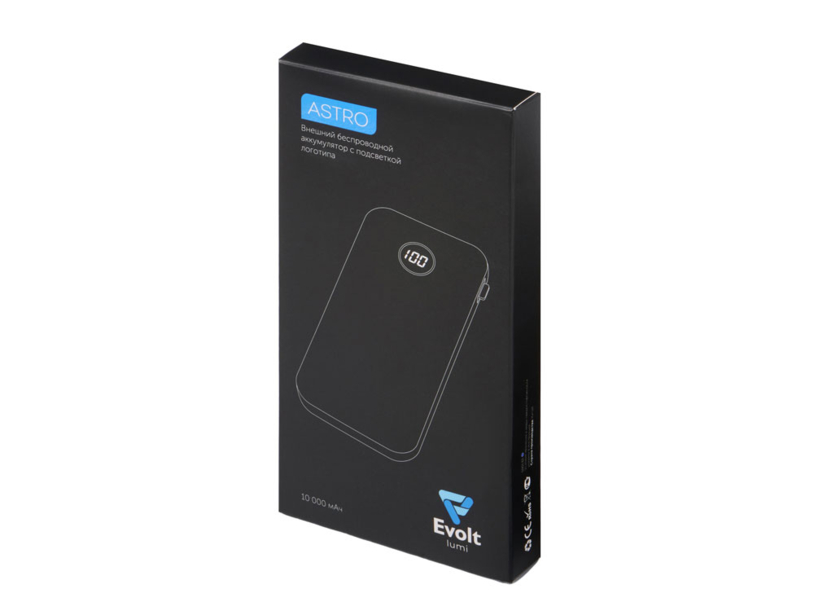 Внешний беспроводной аккумулятор с подсветкой лого Astro, 10000 mAh (Изображение 11)