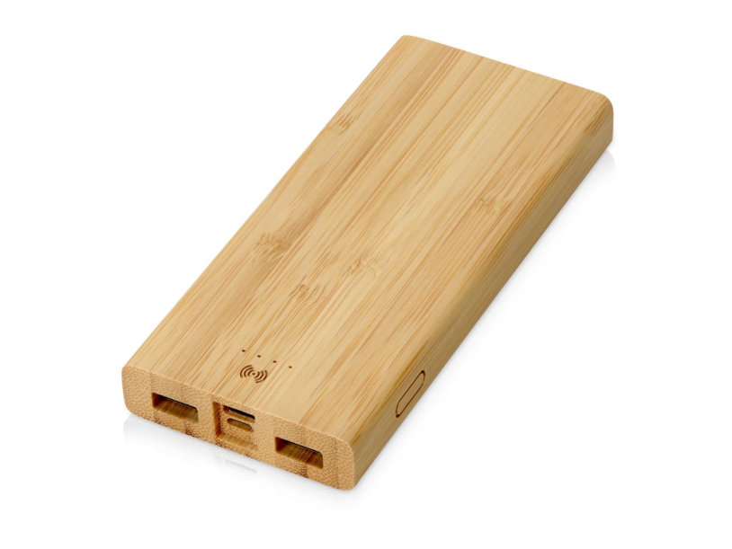 Внешний беспроводной аккумулятор из бамбука Bamboo Air, 10000 mAh (Изображение 1)