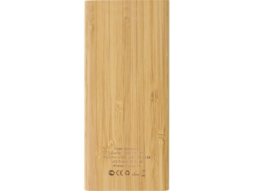 Внешний беспроводной аккумулятор из бамбука Bamboo Air, 10000 mAh (Изображение 5)
