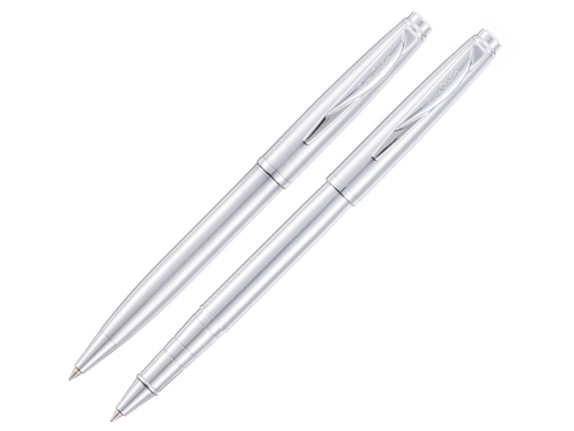 Набор Pierre Cardin PEN&amp;PEN: ручка шариковая + роллер. Цвет - стальной. Упаковка Е. (Изображение 1)