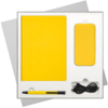Подарочный набор Sky, желтый (ежедневник, ручка, аккумулятор) (Изображение 1)