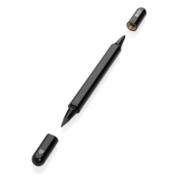 Ручка с двойным наконечником Swiss Peak Storm из переработанного алюминия RCS (Изображение 1)