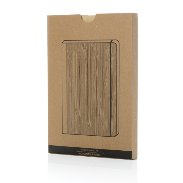 Блокнот Scribe с обложкой из бамбука, А5, 80 г/м² (Изображение 2)
