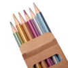 Набор цветных карандашей METALLIC, 6 цветов, дерево, картон (Изображение 1)