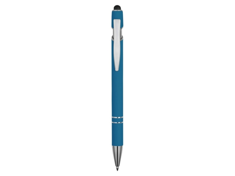 Ручка-стилус металлическая шариковая Sway soft-touch (синий)  (Изображение 2)