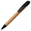 Ручка шариковая N17, бежевый/черный, бамбук, пшенич. волокно, переработан. пласти, цвет чернил синий (Изображение 1)