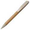 Ручка шариковая N17, бежевый/белый, бамбук, пшенич. волокно, переработан. пластик, цвет чернил синий (Изображение 1)