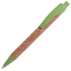 Ручка шариковая N18, светло-зеленый, пробка, пшеничная волокно, ABS пластик, цвет чернил синий (Изображение 1)