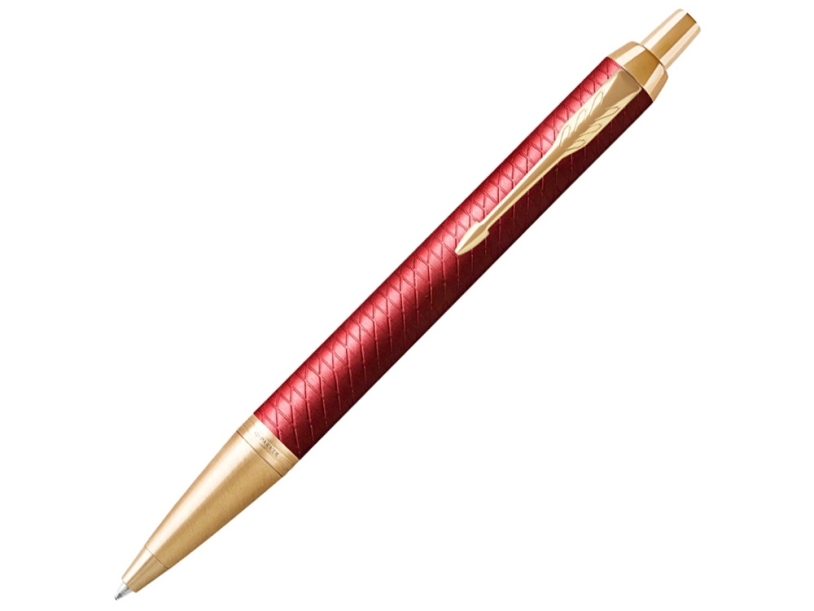 Ручка шариковая Parker IM Premium (красный/золотистый)  (Изображение 1)